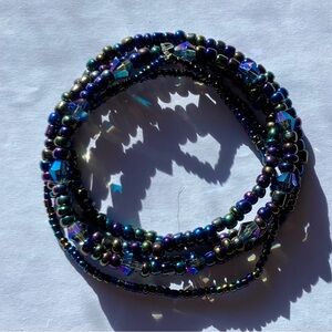 Oil Slick Bracelet Stack